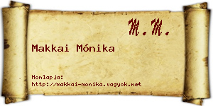 Makkai Mónika névjegykártya